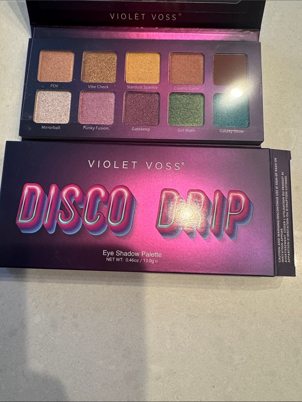 Violet Voss Disco Drip Eyeshadow Palette - Gold, Pink, Green, Bronze, Purple